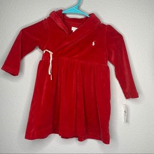 Ralph Lauren red velvet dress
